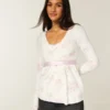 Easy Long-Sleeve Wrap-Front Babydoll Top