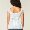Easy Satin Tie Babydoll Top
