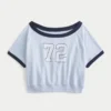Easy Short-Sleeve Terry Fleece Graphic Sweatshirt