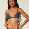 Embellished Triangle Bikini Top