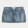 Embroidered Star Pocket Denim Mini Skort Embroidered Star Pocket Denim Mini Skort