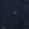 Eyelet Crew Cardigan