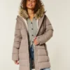 Faux Fur-Lined Puffer Parka
