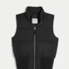 Faux Fur Trim Hooded Y2K Vest