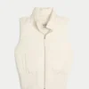 Faux Fur Trim Hooded Y2K Vest