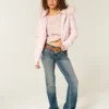 Faux Fur Trim Puffer Bomber Jacket