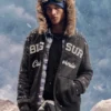 Faux Fur Trim Zip-Up Big Sur Graphic Hoodie Faux Fur Trim Zip-Up Big Sur Graphic Hoodie
