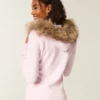 Faux Fur Trim Zip-Up Hoodie