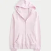 Faux Fur Trim Zip-Up Hoodie