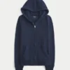 Faux Fur Trim Zip-Up Hoodie