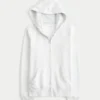 Faux Fur Trim Zip-Up Hoodie