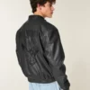 Faux Leather Hollywood Graphic Jacket