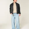 Faux Leather Hollywood Graphic Jacket