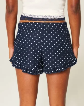 Flannel Ruffle Shorts