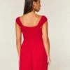 Flocked Chiffon Mini Dress