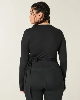 Gilly Hicks Active Recharge Long-Sleeve Wrap Top