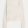 Gilly Hicks Always Cozy Waffle Long-Sleeve Scoop Top