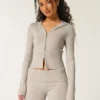 Gilly Hicks Cozy Sweater-Knit Zip-Up Hoodie