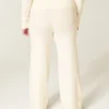 Gilly Hicks Sweater-Knit Foldover Straight Pants
