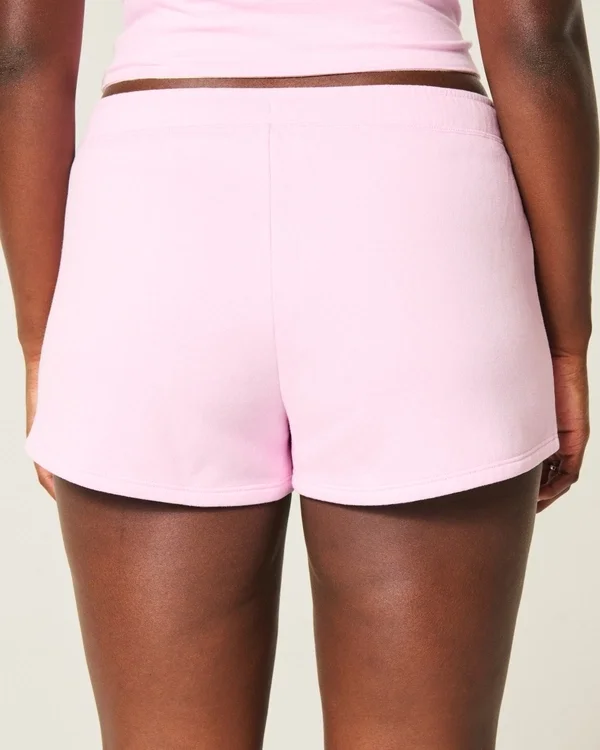 Heart Graphic Fleece Mini Shorts Heart Graphic Fleece Mini Shorts
