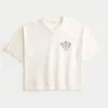 Heavyweight Baggy Crop Los Angeles Graphic Football T-Shirt
