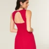 High-Neck Drop Waist Skort Dress