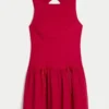 High-Neck Drop Waist Skort Dress