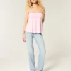 High-Rise Light Wash Straight Jeans