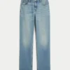 High-Rise Medium Wash Straight Jean