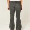 High-Rise Washed Black Embroidered Flare Jeans High-Rise Washed Black Embroidered Flare Jeans