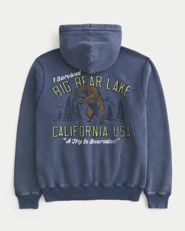 Holiday Vault Release Big Bear Lake Graphic Zip-Up Hoodie Holiday Vault Release Big Bear Lake Graphic Zip-Up Hoodie