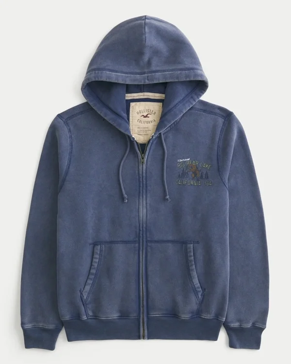 Holiday Vault Release Big Bear Lake Graphic Zip-Up Hoodie Holiday Vault Release Big Bear Lake Graphic Zip-Up Hoodie