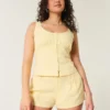Hollister Livvy Low-Rise Linen-Blend Shorts