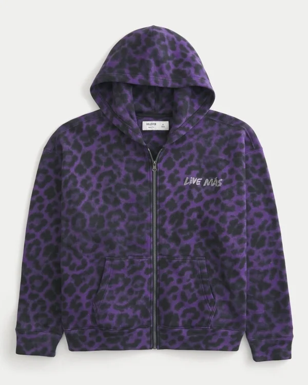 Hollister x Taco Bell Boxy Graphic Zip-Up Hoodie Hollister x Taco Bell Boxy Graphic Zip-Up Hoodie
