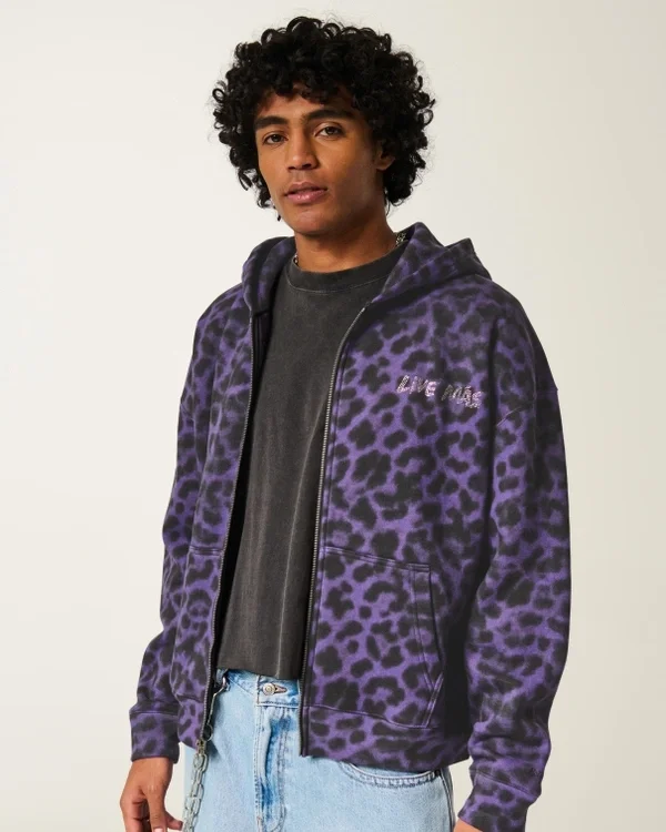 Hollister x Taco Bell Boxy Graphic Zip-Up Hoodie Hollister x Taco Bell Boxy Graphic Zip-Up Hoodie