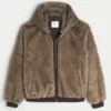 Hooded Faux Fur Jacket