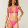 Jacquard Double-Strap Cheeky Bikini Bottom
