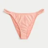 Jacquard Double-Strap Cheeky Bikini Bottom