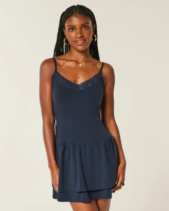 Knit Tiered Mini Dress