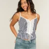 Lace Detail Peplum Top
