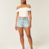 Lace Foldover Off-the-Shoulder Top