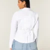 Lace Inset Button-Through Shirt