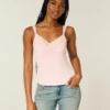 Lace Trim Chiffon Tank Lace Trim Chiffon Tank