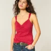 Lace Trim Chiffon Tank Lace Trim Chiffon Tank