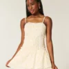 Lace Trim Mini Dress