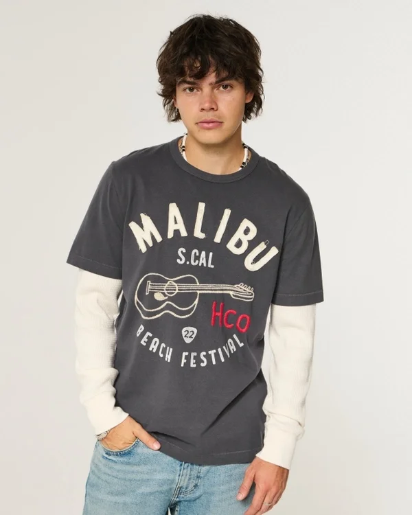 Layered Long-Sleeve Logo Graphic Tee Layered Long-Sleeve Logo Graphic Tee