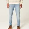 Light Wash Athletic Skinny Jeans