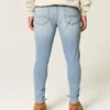 Light Wash Athletic Skinny Jeans