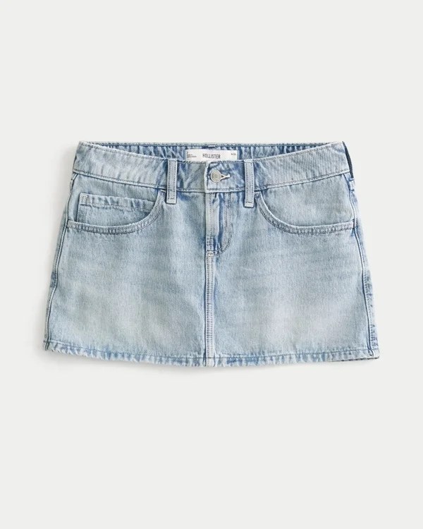 Light Wash Denim Mini Skort Light Wash Denim Mini Skort