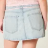 Light Wash Shoelace Denim Mini Skort Light Wash Shoelace Denim Mini Skort